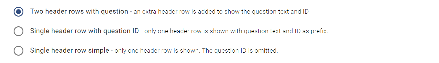 Choose wide format header type